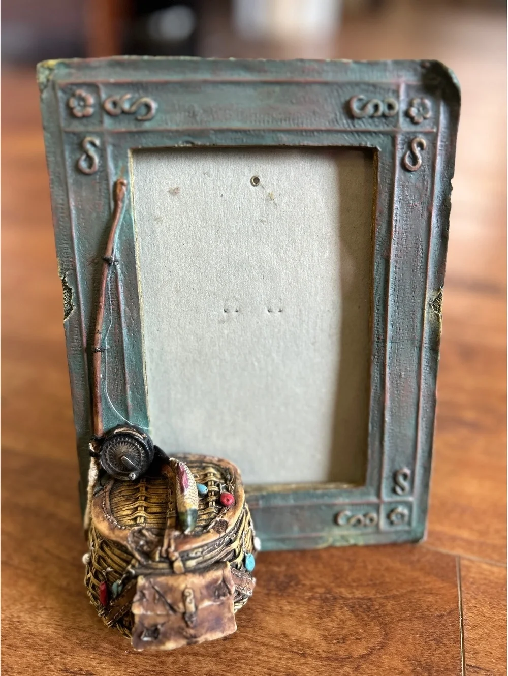 Rustic Fishing Basket Themed Decorative Photo Frame